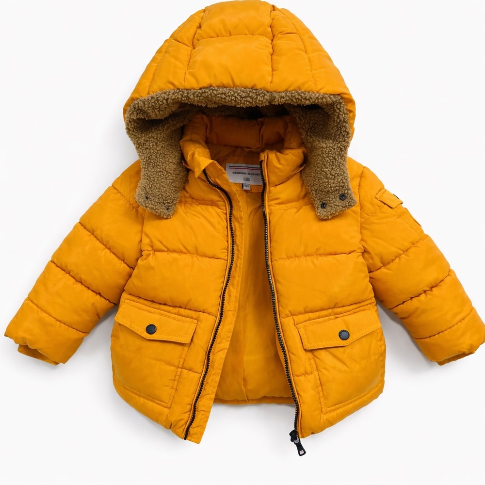 Kids Yellow Puffer Jacket